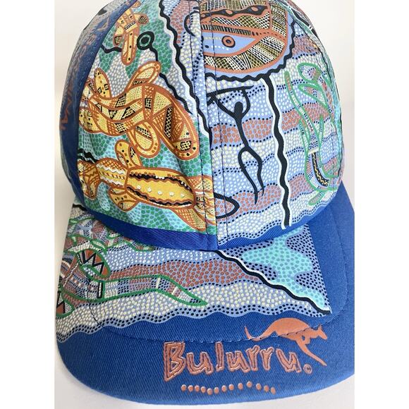 Aboriginal Bulurru Vintage Hat Australian Tribal Graphic Art Cap Adult - Picture 1 of 6